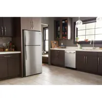 Whirlpool 28" 14.3 Cu. Ft. Top Freezer Refrigerator (WRT134TFDM) - Monochromatic Stainless Steel