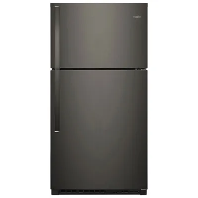 Whirlpool 33" 21.3 Cu. Ft. Top Freezer Refrigerator with LED Lighting (WRT541SZHV) - Black Stainless