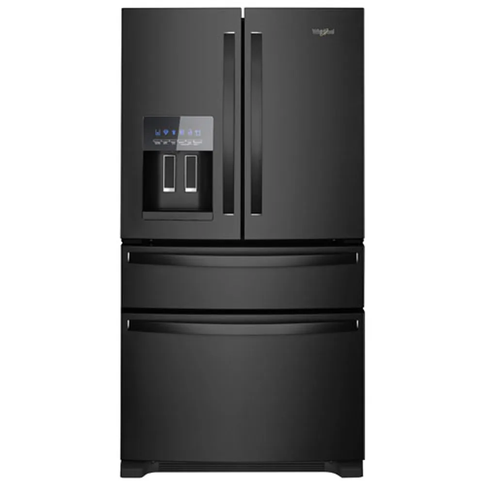 Whirlpool 36" 24.5 Cu. Ft. 4-Door French Door Refrigerator with Ice & Water Dispenser (WRX735SDHB) - Black