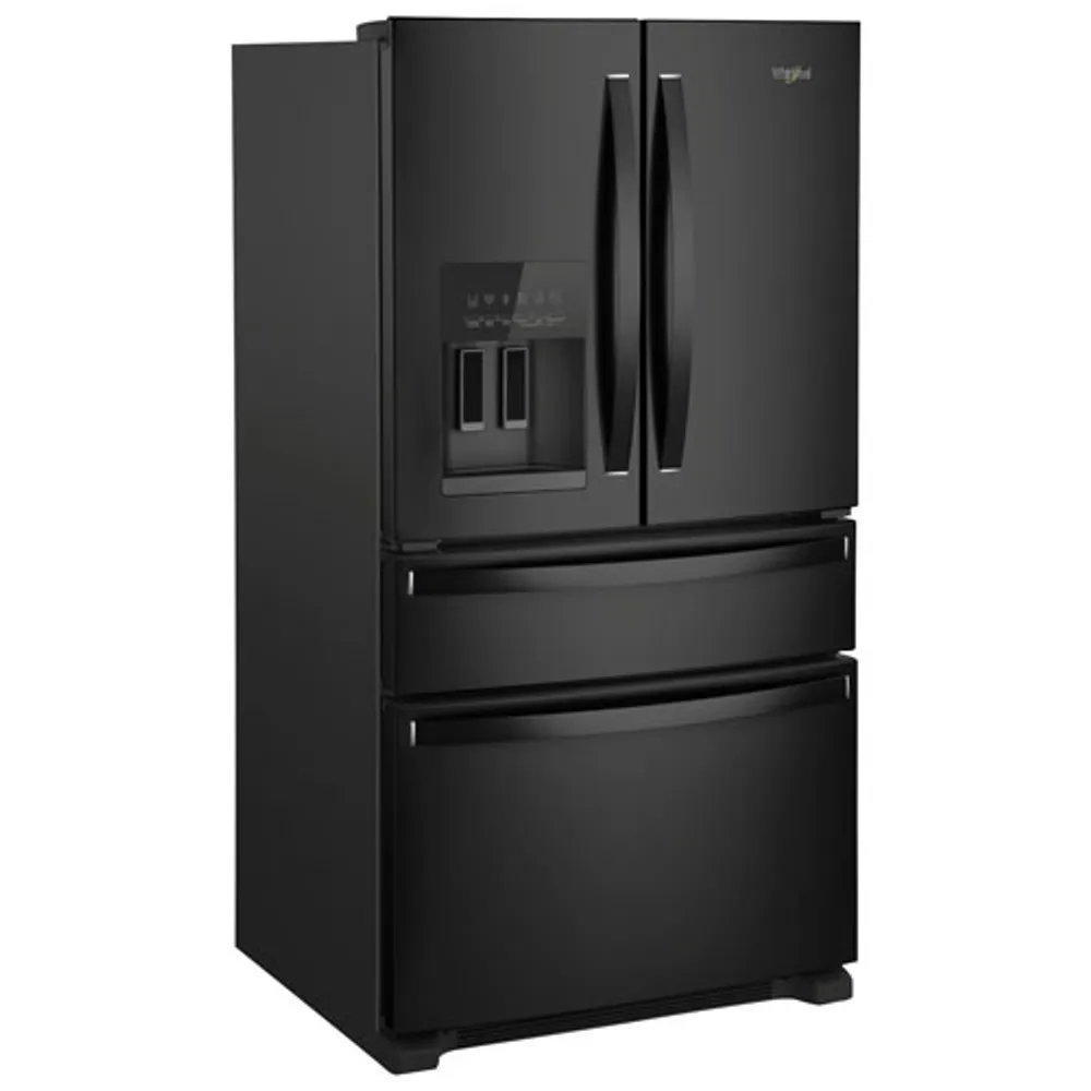 Whirlpool 36" 24.5 Cu. Ft. 4-Door French Door Refrigerator with Ice & Water Dispenser (WRX735SDHB) - Black