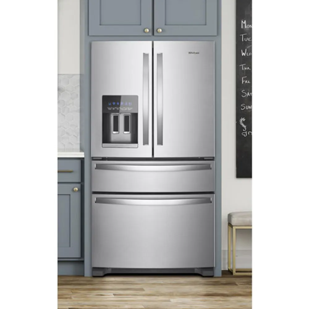 Whirlpool 36" 4-Door French Door Refrigerator w/ Ice & Water Dispenser (WRX735SDHZ) -Stainless Steel