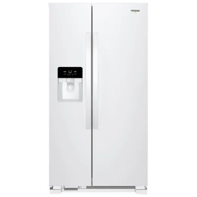 Whirlpool 33" 21.2 Cu. Ft. Side-By-Side Refrigerator w/ Ice Dispenser (WRS321SDHW) -White