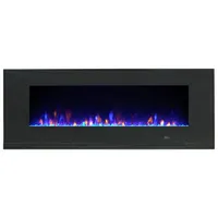 Paramount Mirage 50" Wall-Mounted Electric Fireplace - 4,600 BTU - Black