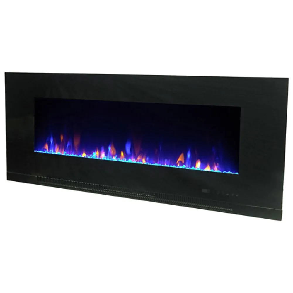 Paramount Mirage 50" Wall-Mounted Electric Fireplace - 4,600 BTU - Black