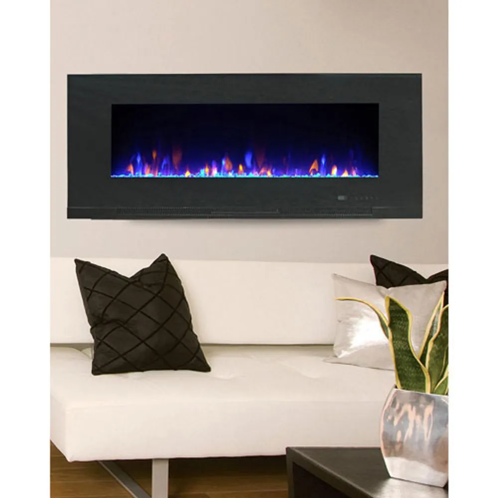 Paramount Mirage 50" Wall-Mounted Electric Fireplace - 4,600 BTU - Black