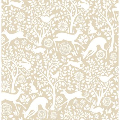 A-Street Prints Mirabelle Meadow Animals Wallpaper