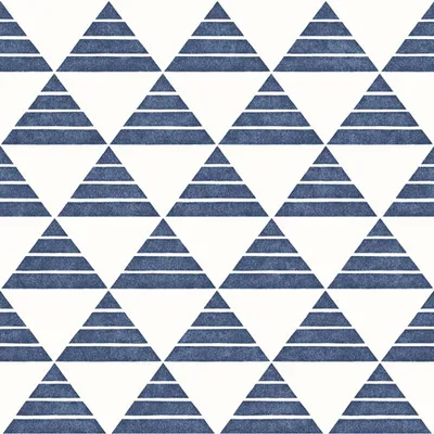 A-Street Prints Geometrie Summit Triangle Wallpaper - Blue