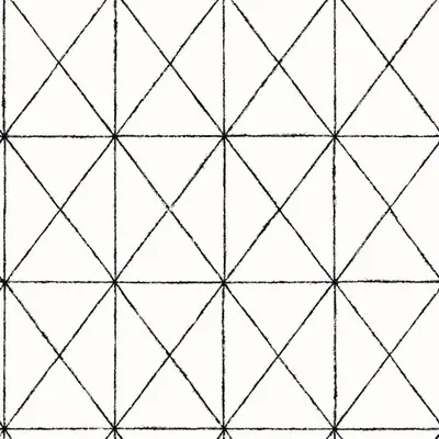 A-Street Prints Geometric Intersection Wallpaper - Black