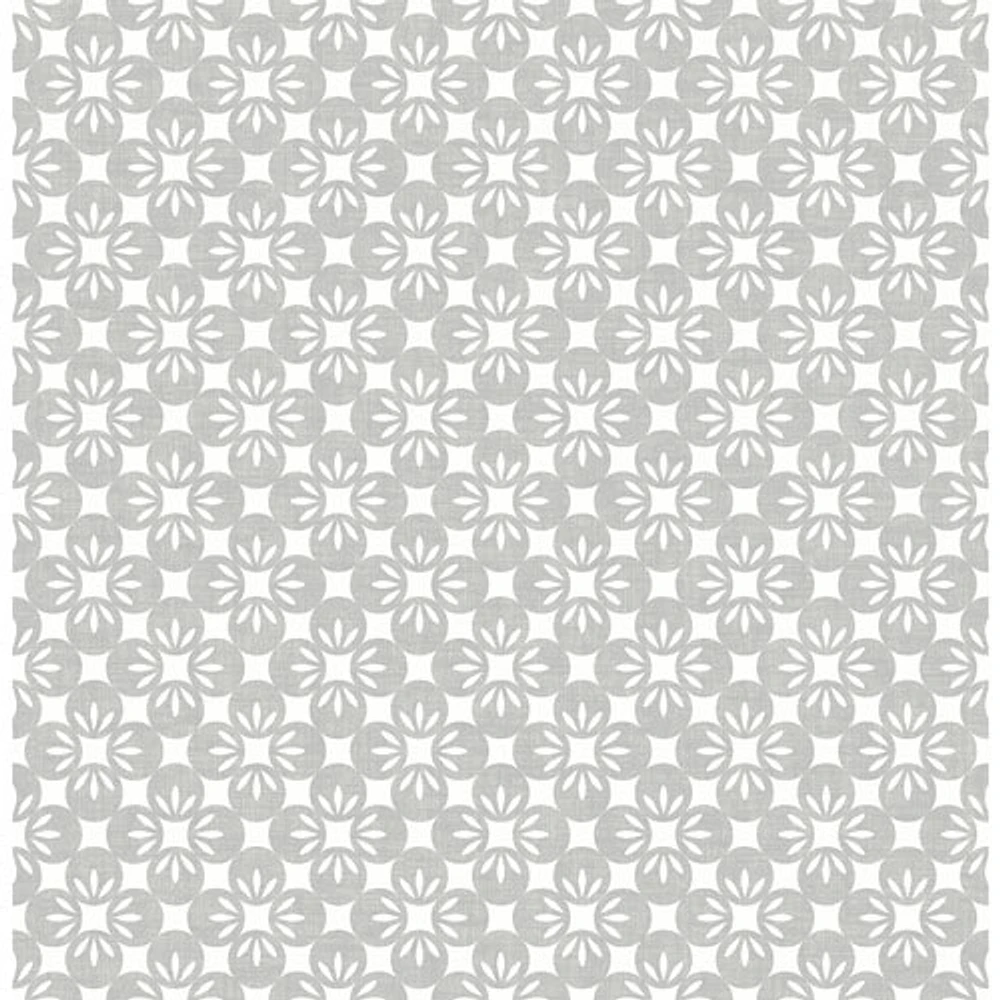 A-Street Prints Eclipse Orbit Floral Wallpaper - Dove