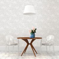 A-Street Prints Eclipse Celestial Floral Wallpaper - Grey