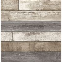 A-Street Prints Reclaimed Weathered Plank Wallpaper - Grey