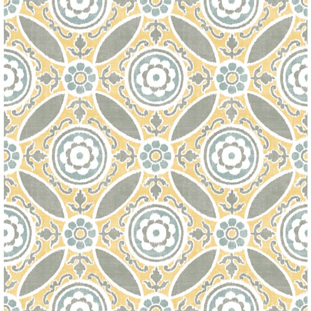 A-Street Prints Solstice Maya Medallion Wallpaper - Yellow