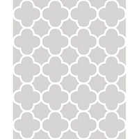 A-Street Prints Symetrie Quatrefoil Wallpaper - Origin Grey