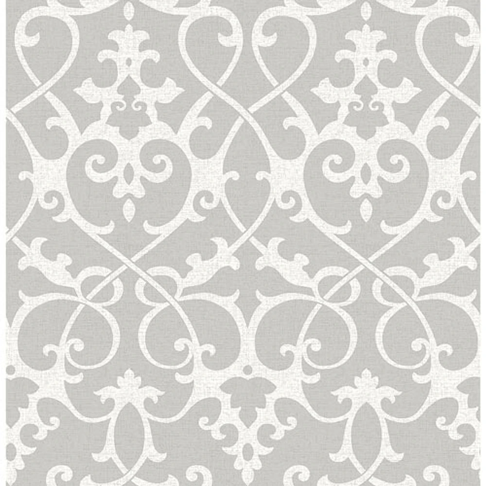 A-Street Prints Symetrie Ironwork Wallpaper - Axiom Grey