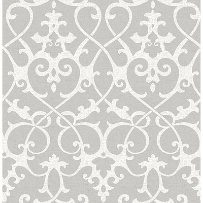 A-Street Prints Symetrie Ironwork Wallpaper - Axiom Grey