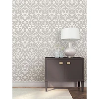 A-Street Prints Symetrie Ironwork Wallpaper - Axiom Grey