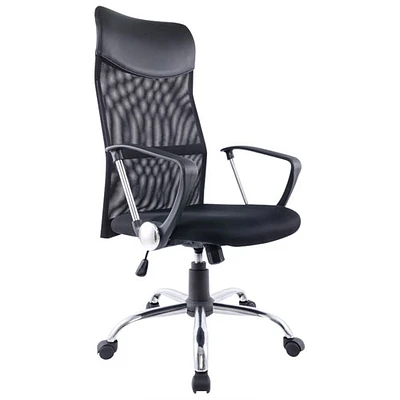 Fauteuil de directeur en tissu Brassex (1042) - Noir