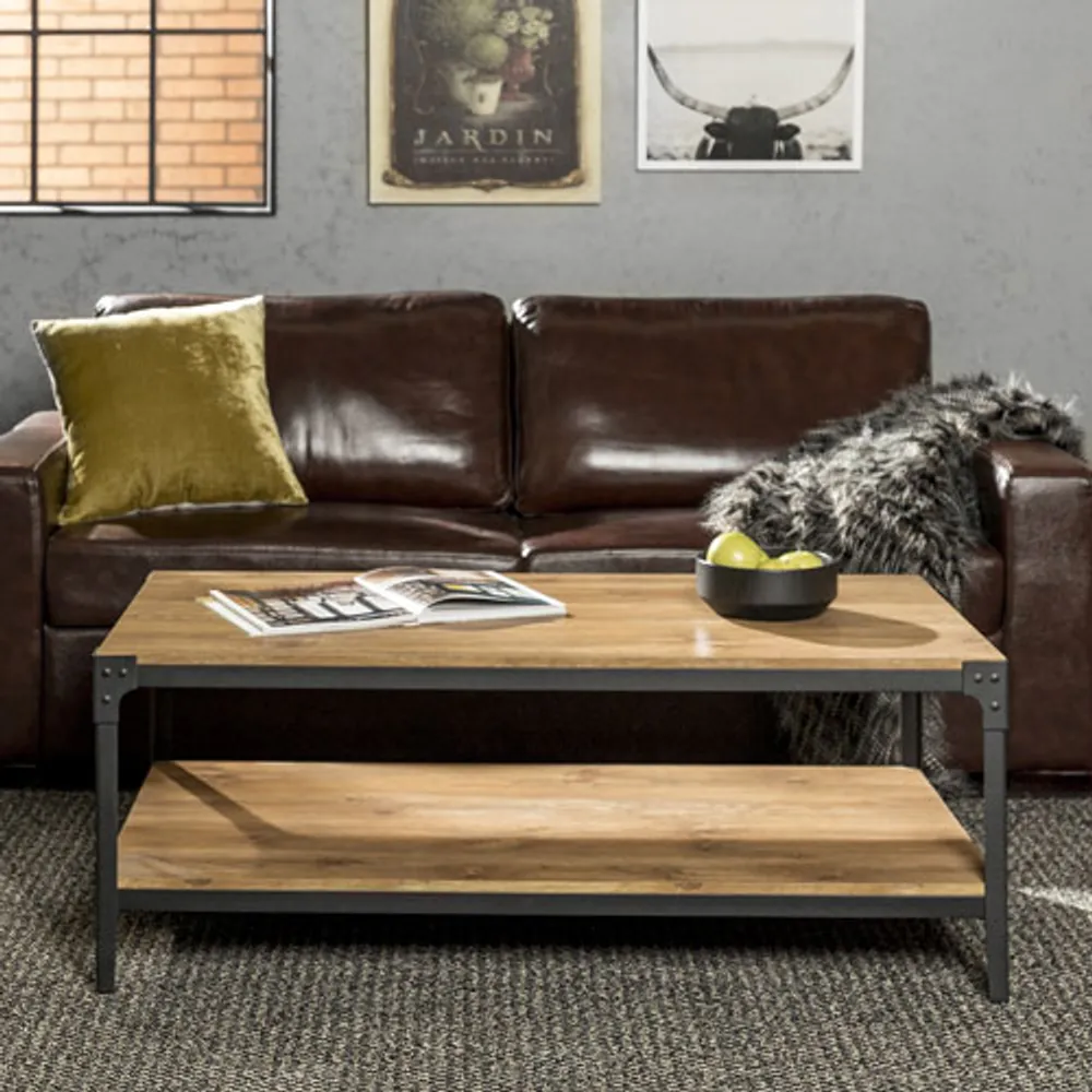 Rustic Country Rectangular Coffee Table - Barnwood