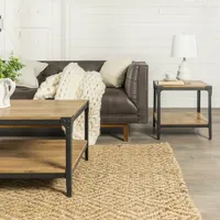 Rustic Country Rectangular Coffee Table - Barnwood