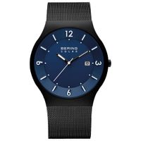 Bering Solar 40mm Men's Analog Casual Watch - Black/Blue