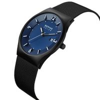 Bering Solar 40mm Men's Analog Casual Watch - Black/Blue