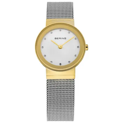 BERING Classic 26mm Women's Analog Casual Watch - Silver/Gold