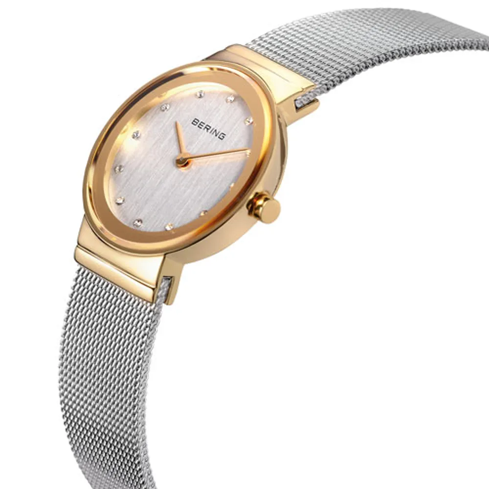 BERING Classic 26mm Women's Analog Casual Watch - Silver/Gold