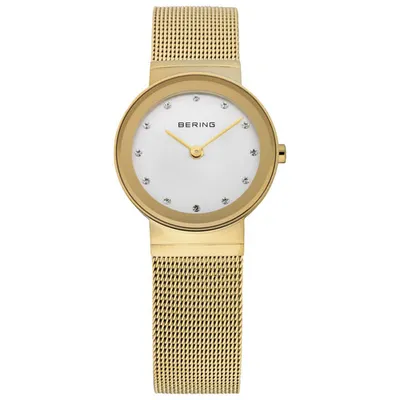 BERING Classic 26mm Women's Analog Casual Watch - Gold/Silver