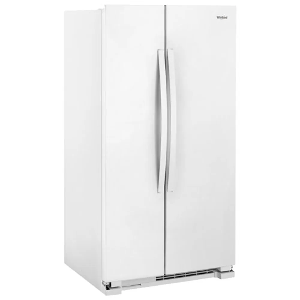 Whirlpool 33" 21.7 Cu. Ft. Side-By-Side Refrigerator with LED Lighting (WRS312SNHW) - White