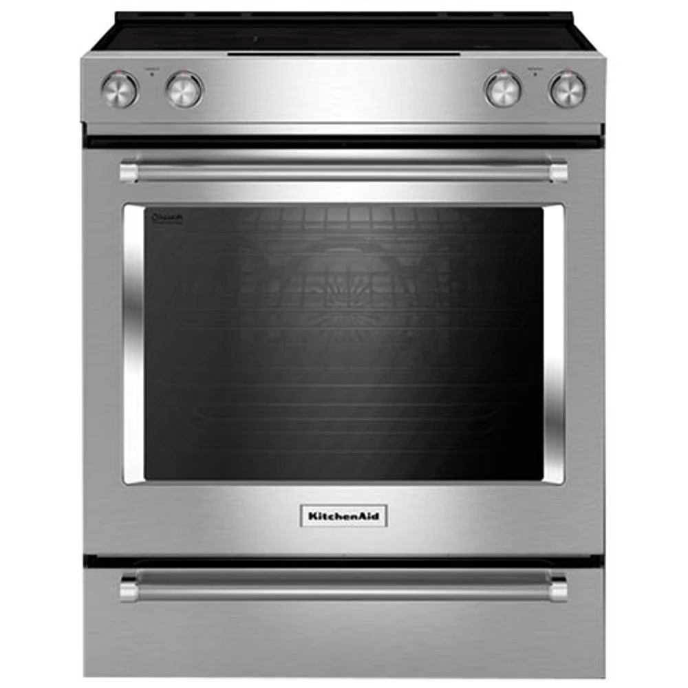 KitchenAid 30" Self-Clean Convection Slide-In Range - Stainless Steel - Open Box - Scratch & Dent