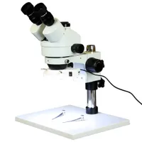 Walter Products 3.5x - 90x Trinocular Stereo Microscope with 144-LED Ring Light (WP-1AFZ-IFR07-5N)