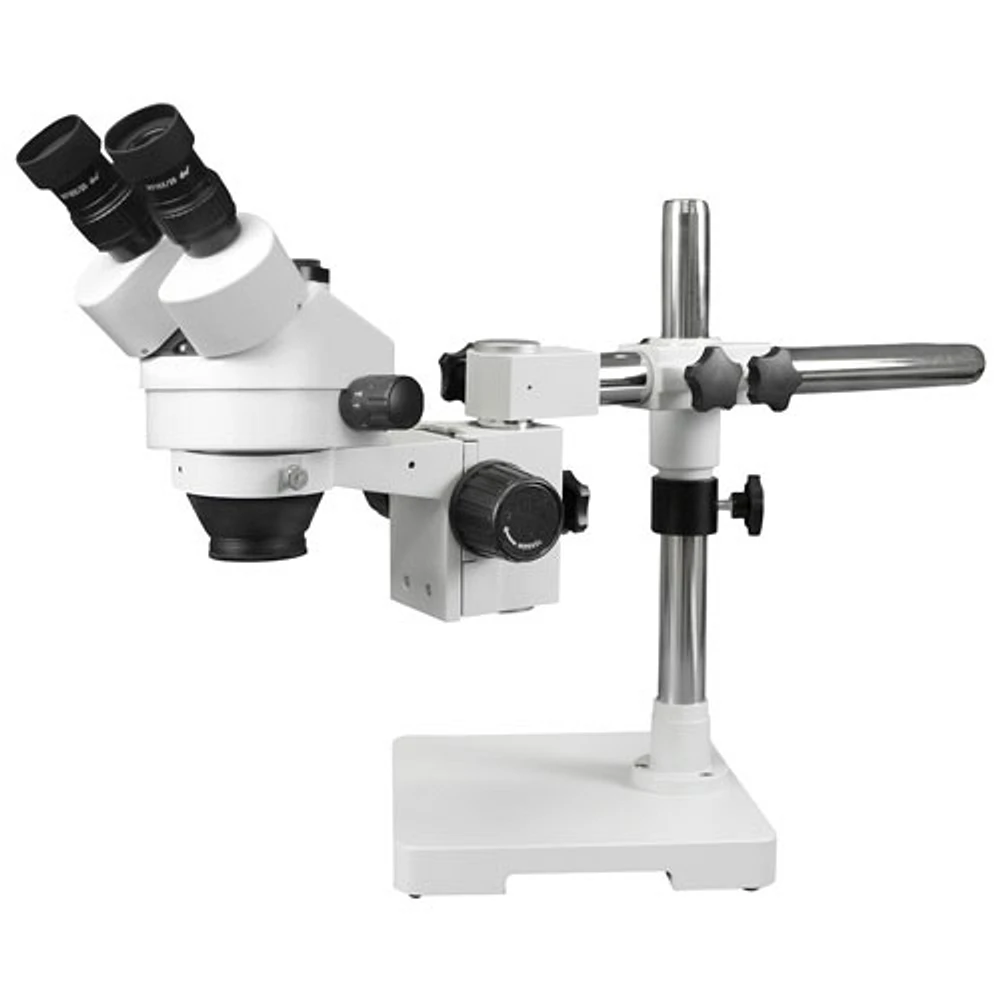 Microscope trinoculaire stéréo 7x à 45x avec éclairage ambiant de Walter Products (WP-3F)