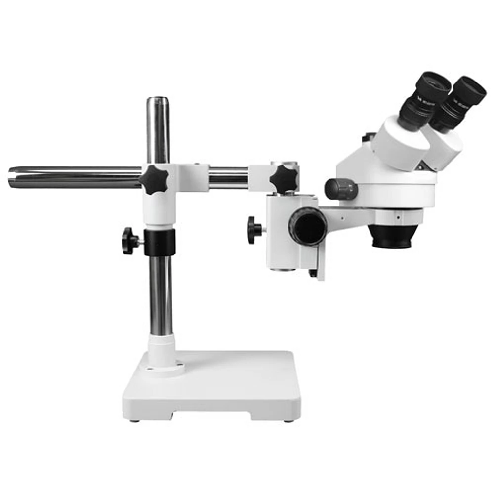 Microscope trinoculaire stéréo 7x à 45x avec éclairage ambiant de Walter Products (WP-3F)