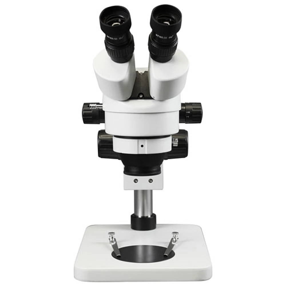 Microscope binoculaire stéréo 3,5x à 90x/éclairage double DEL de Walter Products (WP-1EZ-IHL20)