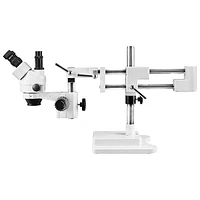 Microscope trinoculaire stéréo 7x à 45x avec éclairage ambiant de Walter Products (WP-5F)