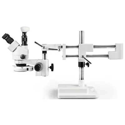 Microscope trinoculaire stéréo 7x à 45x avec caméra intégrée de Walter Products (WP-5F-IFR07-5N)