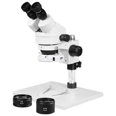 Microscope binoculaire stéréo 3,5x à 90x/anneau lumineux 144 DEL de Walter Products (WP-1AEZ-IFR07)