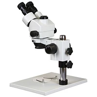 Microscope trinoculaire stéréo 7x à 45x avec éclairage ambiant de Walter Products (WP-1AF)