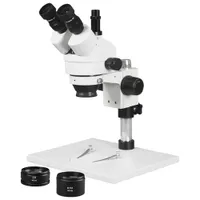 Microscope trinoculaire stéréo 7x-45x/anneau lumineux 144 DEL de Walter Products (WP-1AF-IFR07)