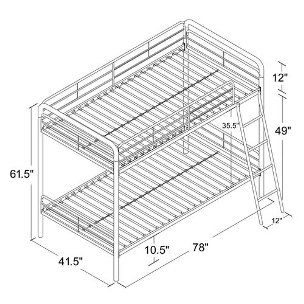 Transitional Bunk Bed - Twin - White