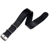 Marathon NATO 16mm Leather Watch Band - Black