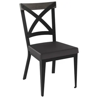 Snyder Modern Dining Chair - Stone Dust/Mat Charcoal Black