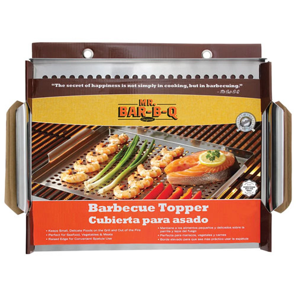 Plateau à grille en acier inoxydable pour barbecue Platinum Prestige de Mr. Bar-B-Q