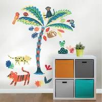 Ensemble de décalcomanies murales Tropical Rainforest Friends de WallPops