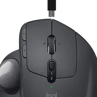 Souris à boule de commande laser sans fil MX ERGO Plus de Logitech - Noir