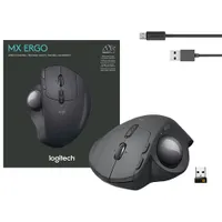 Souris à boule de commande laser sans fil MX ERGO Plus de Logitech - Noir