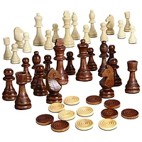 Jeu de dames et d'échecs en bois Prodigy