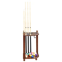 Hathaway Regent Corner Floor Cue Rack - Walnut