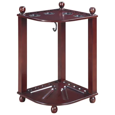 Hathaway Regent Corner Floor Cue Rack - Mahogany