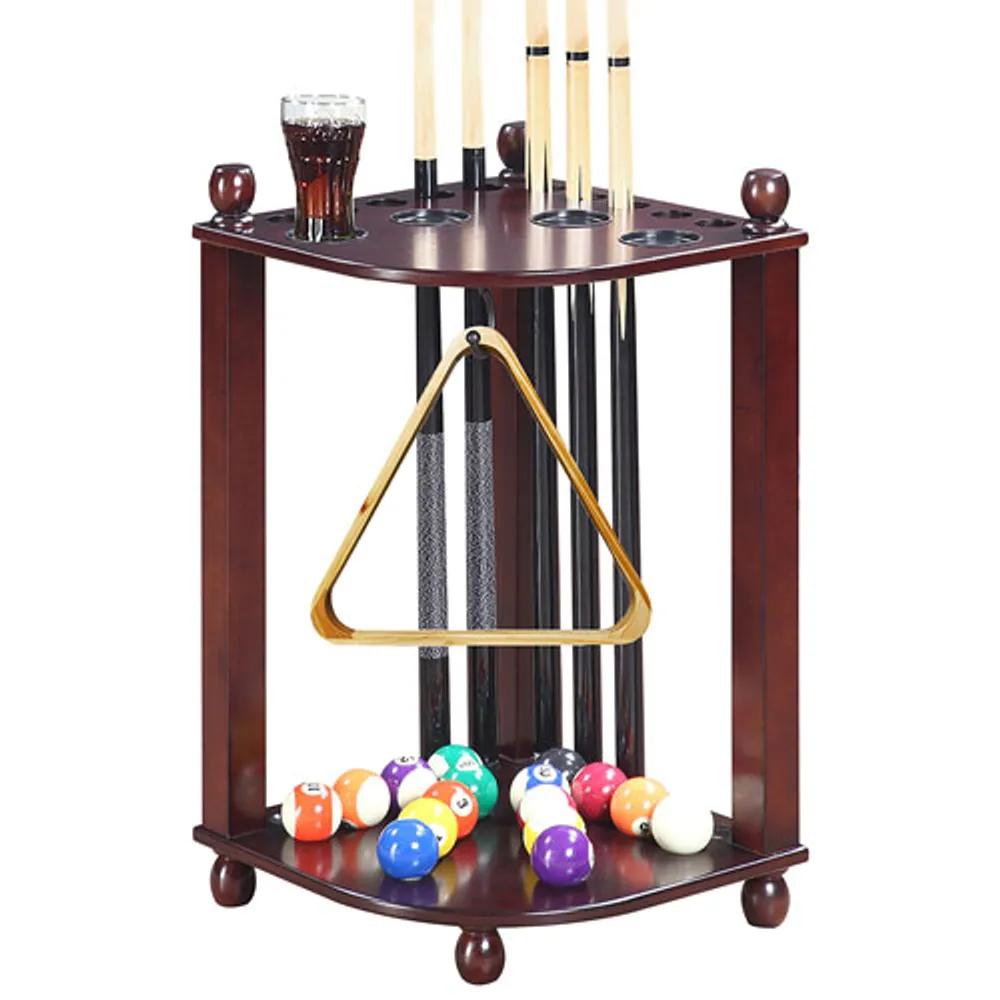 Hathaway Regent Corner Floor Cue Rack - Mahogany